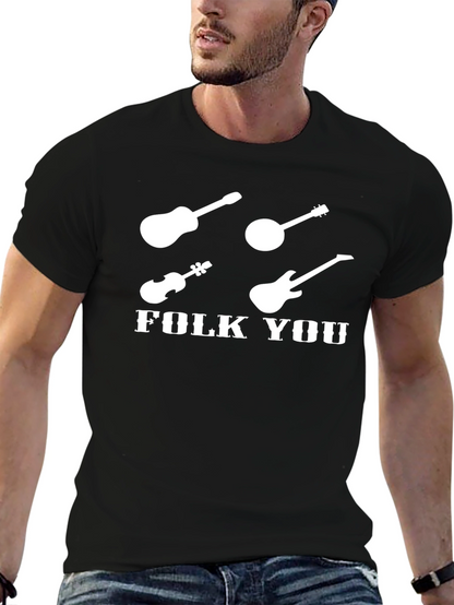 Folk You Graphic T-Shirt: Musical Instrument Tee