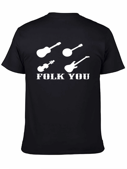 Folk You Graphic T-Shirt: Musical Instrument Tee
