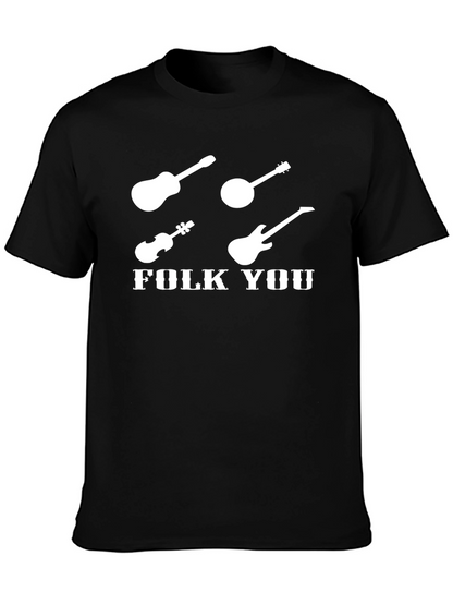 Folk You Graphic T-Shirt: Musical Instrument Tee