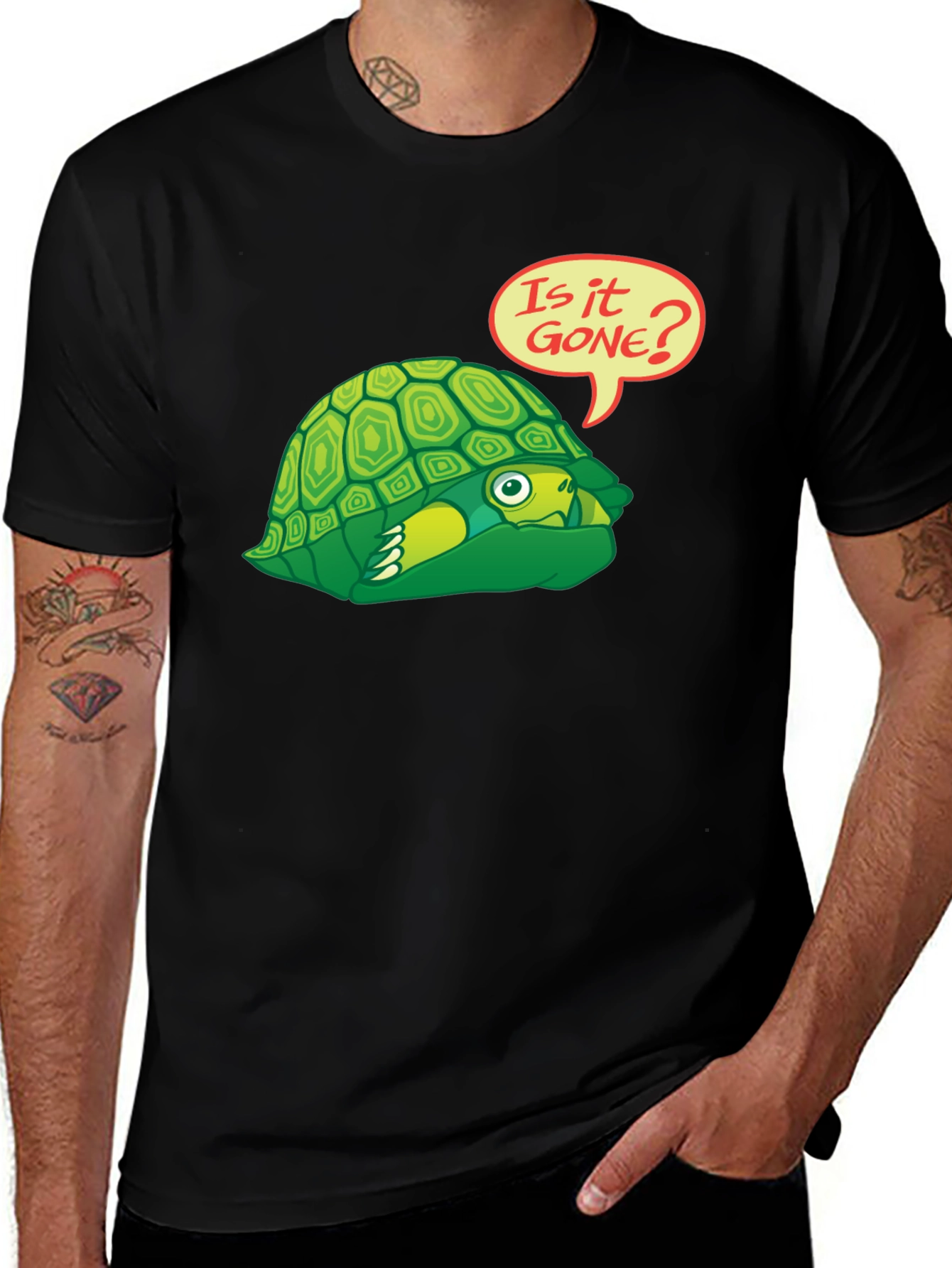 Funny Turtle Graphic T-Shirt - Is It Gone?