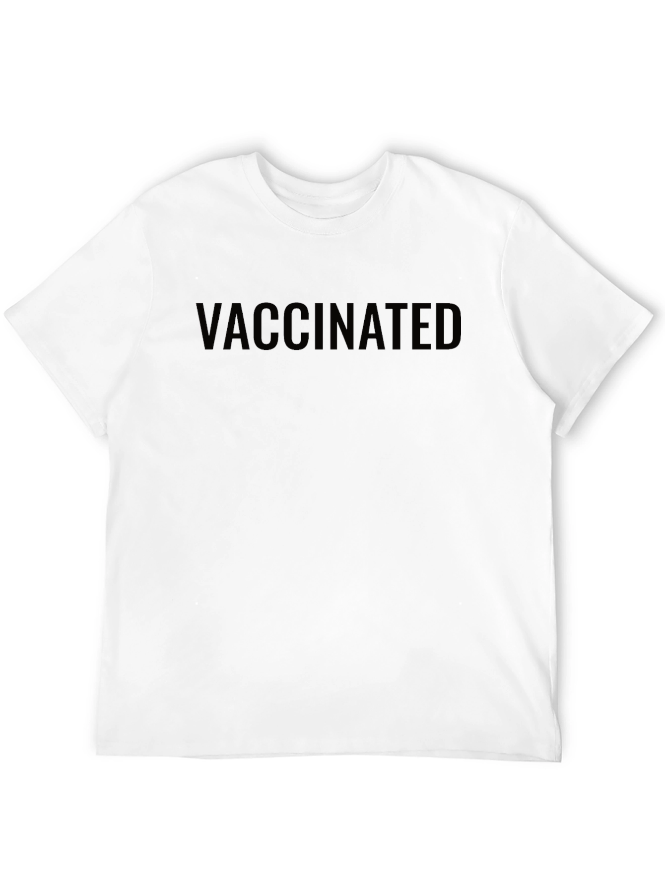 Vaccinated Crew Neck Tee - Black