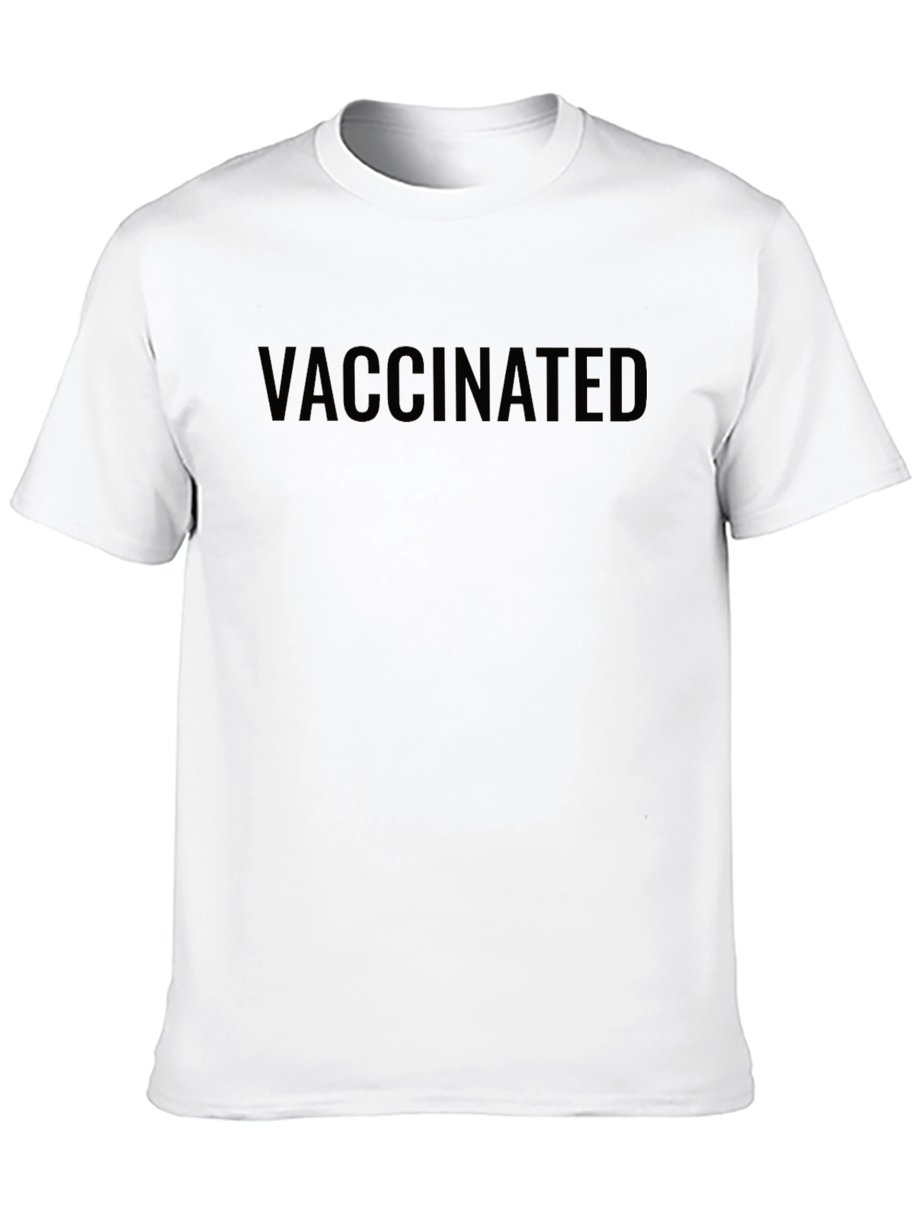 Vaccinated Crew Neck Tee - Black