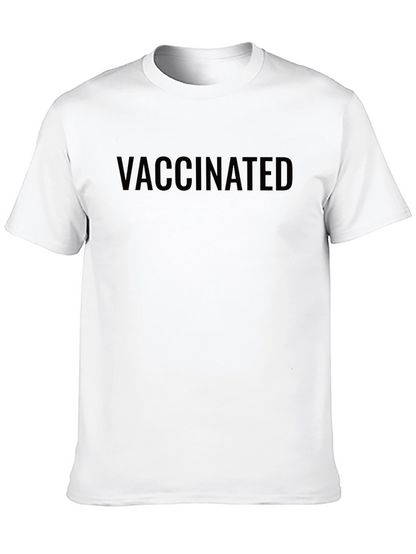 Vaccinated Crew Neck Tee - Black