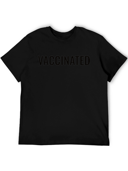 Vaccinated Crew Neck Tee - Black