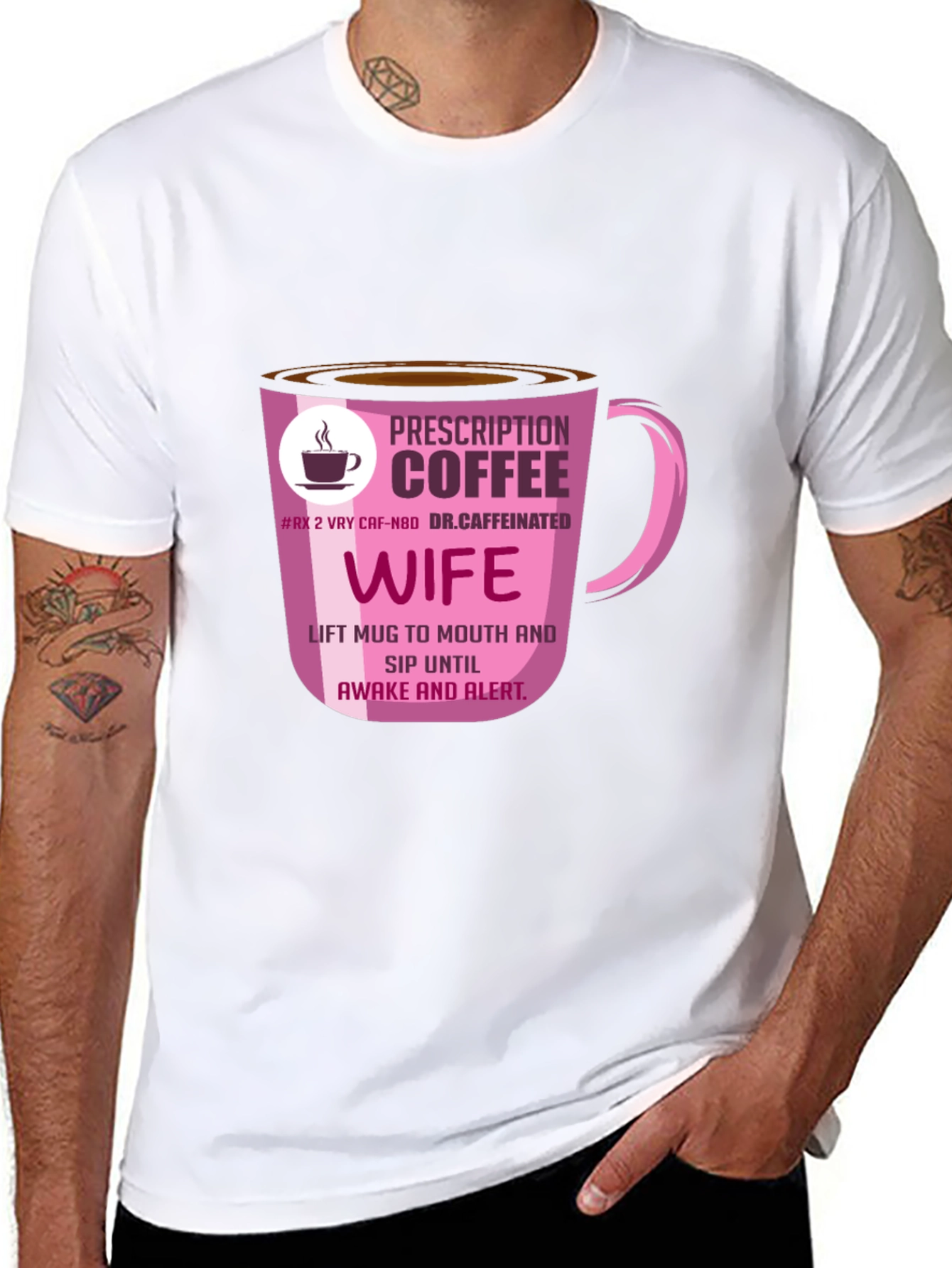 Prescription Coffee Wife T-Shirt - Caffeine Lover Tee