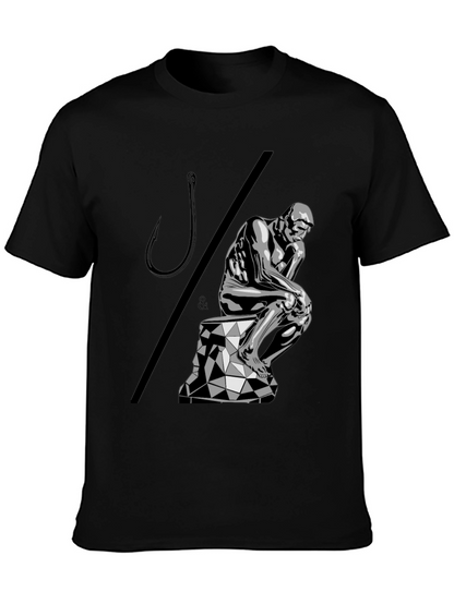 Philosophical Angler T-Shirt: Think & Hook!