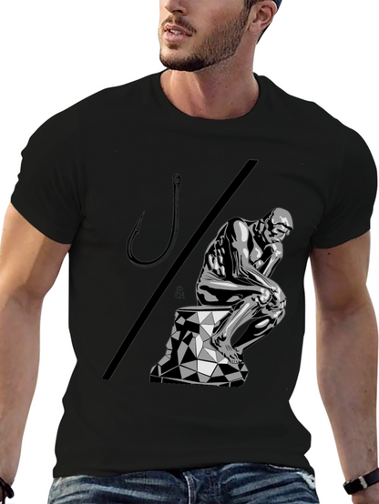 Philosophical Angler T-Shirt: Think & Hook!