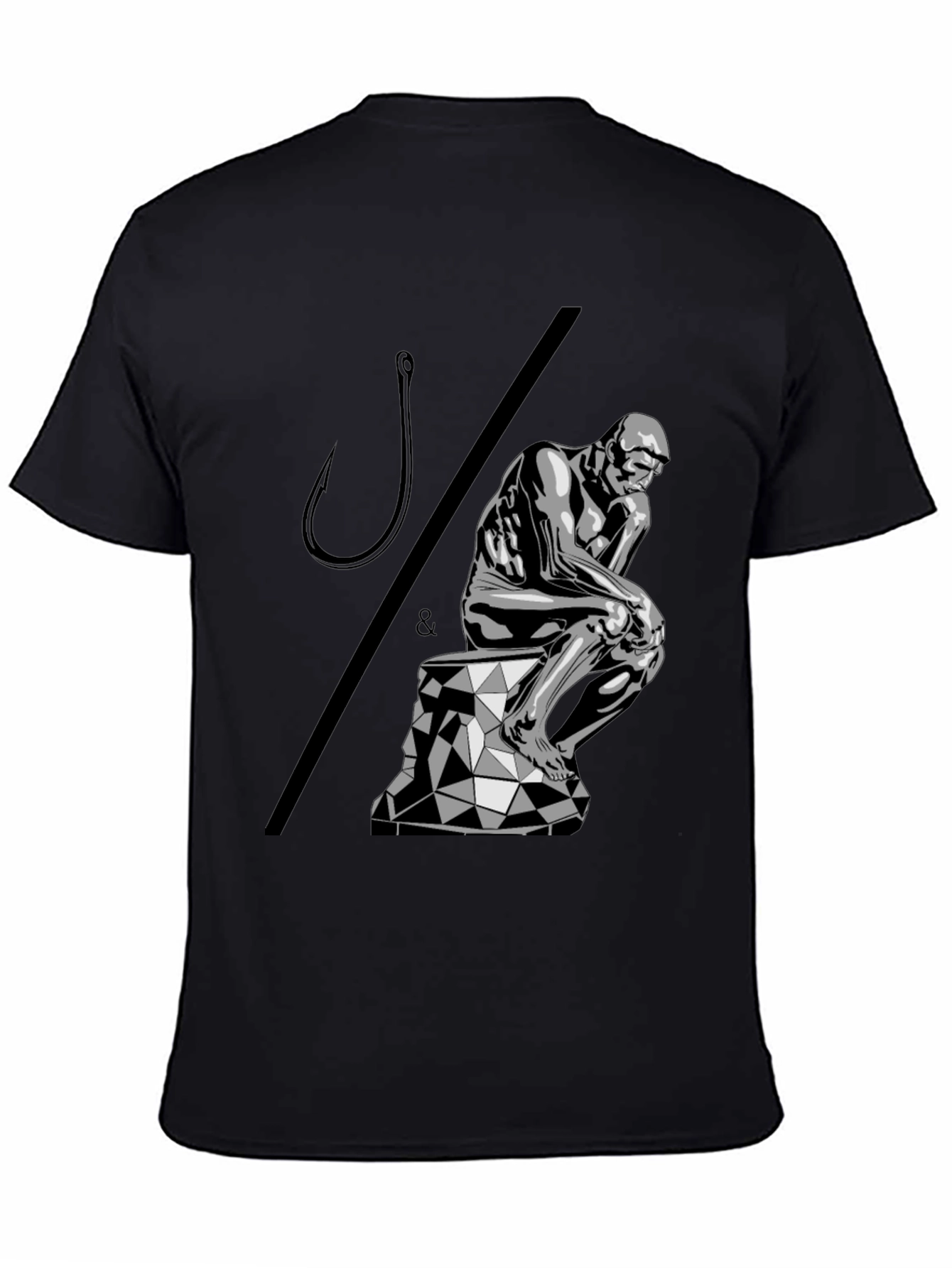 Philosophical Angler T-Shirt: Think & Hook!