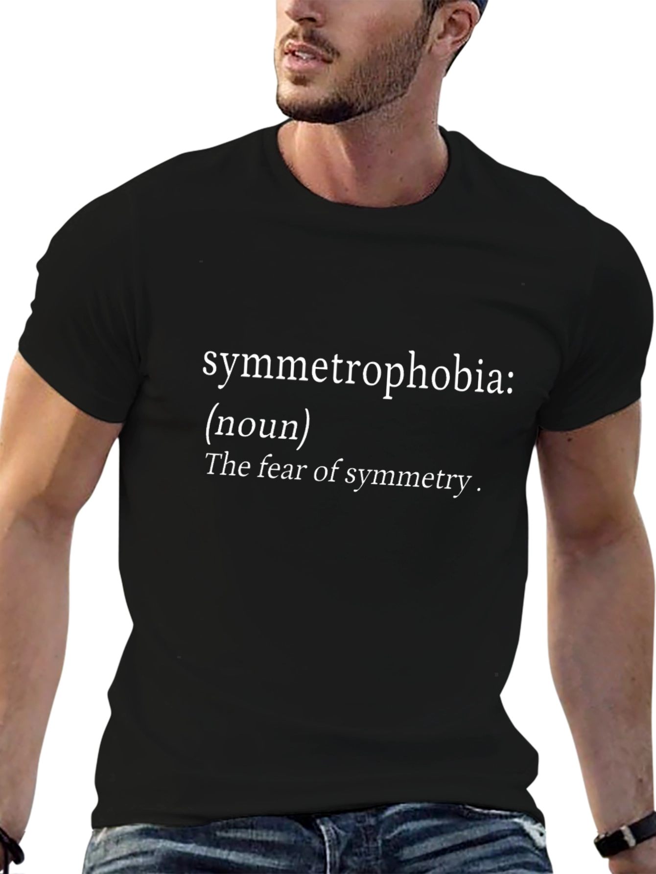 Symmetrophobia Definition Black T-Shirt