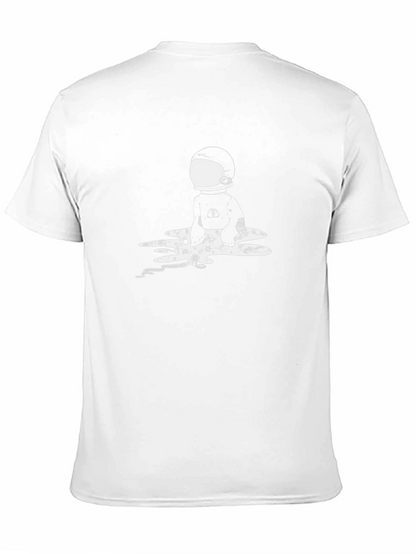 Astronaut Graphic Tee - Black Cotton T-Shirt