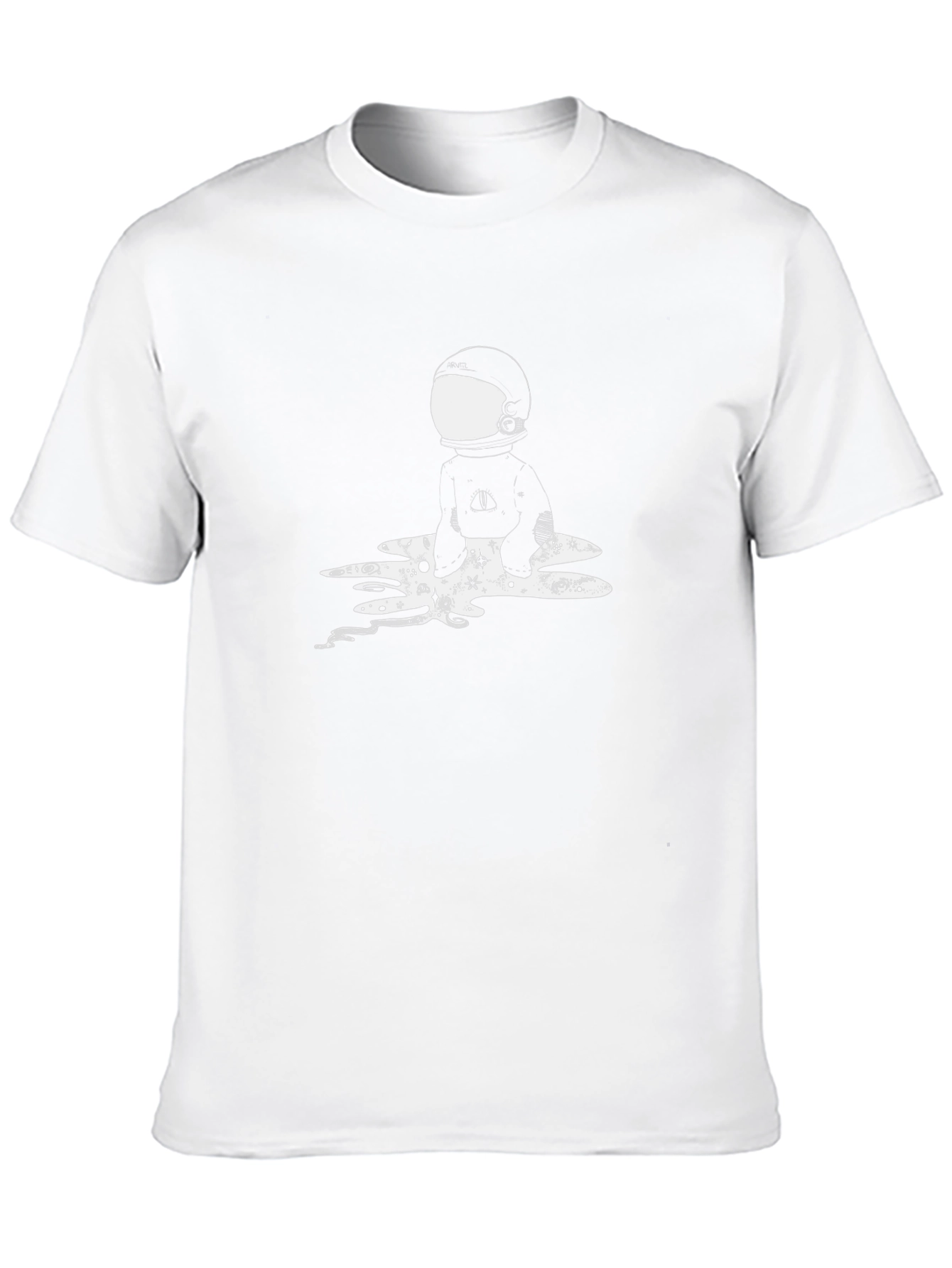 Astronaut Graphic Tee - Black Cotton T-Shirt