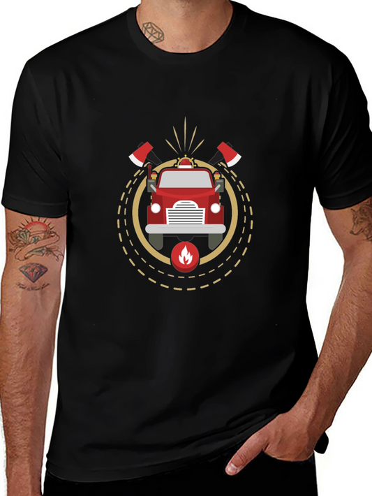 Firefighter Truck T-Shirt - Stylish Graphic Tee