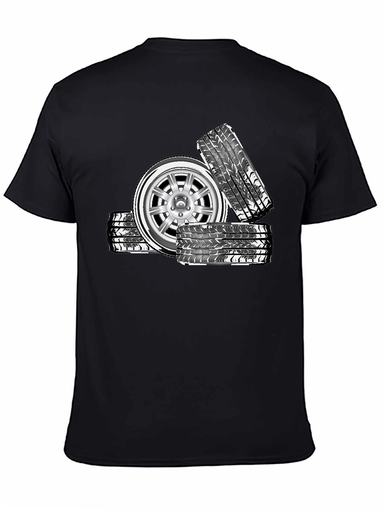 Cool Car Wheel Graphic T-Shirt
