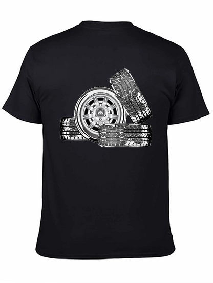Cool Car Wheel Graphic T-Shirt