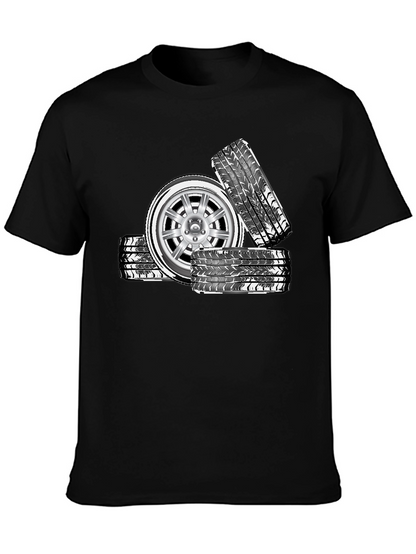 Cool Car Wheel Graphic T-Shirt