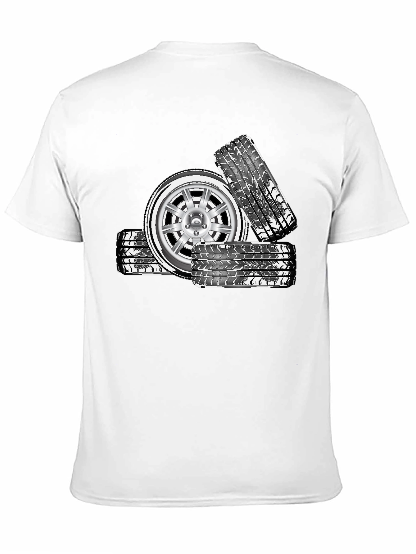 Cool Car Wheel Graphic T-Shirt