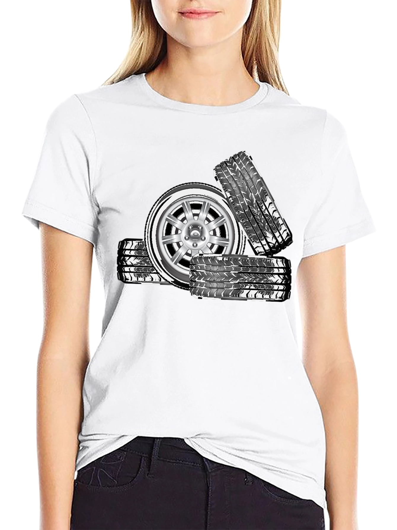 Cool Car Wheel Graphic T-Shirt