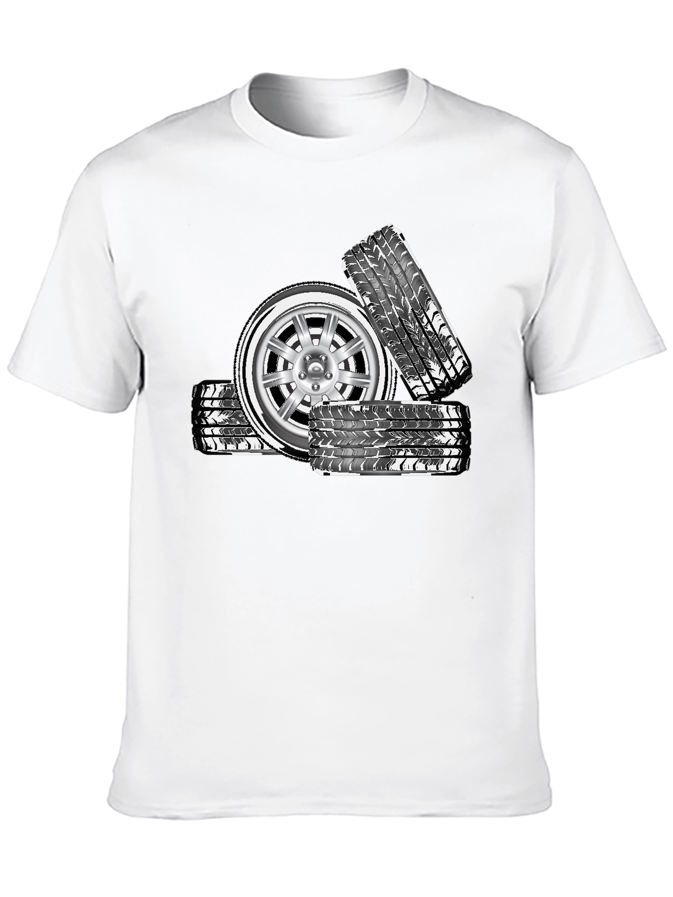 Cool Car Wheel Graphic T-Shirt