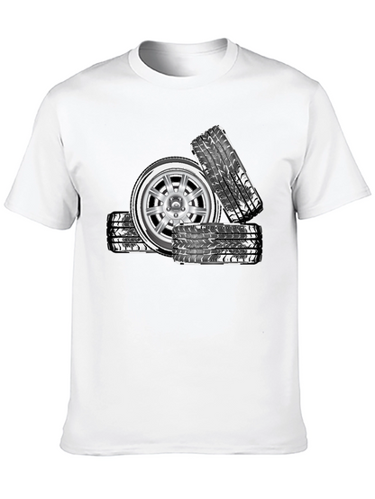 Cool Car Wheel Graphic T-Shirt