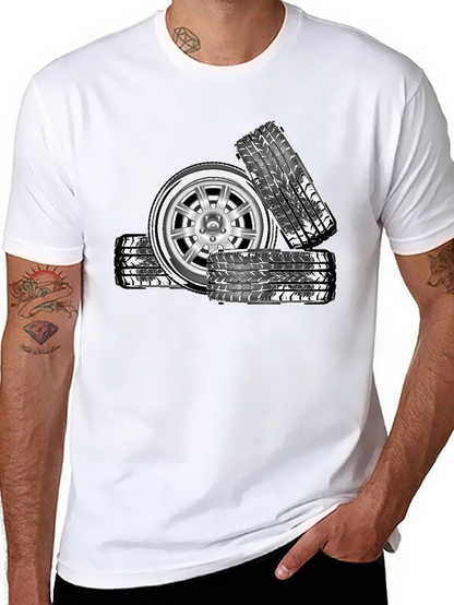 Cool Car Wheel Graphic T-Shirt