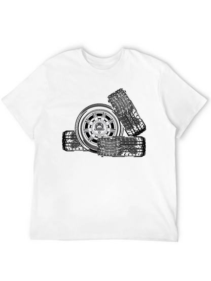 Cool Car Wheel Graphic T-Shirt