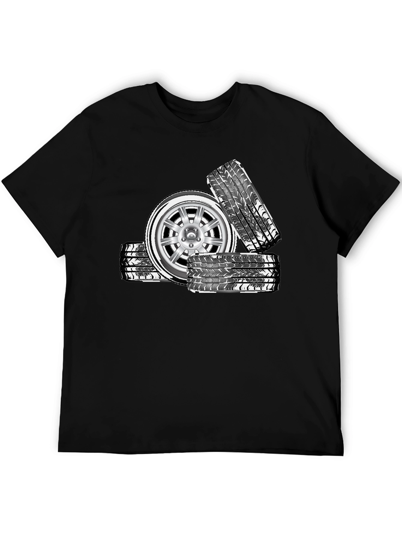 Cool Car Wheel Graphic T-Shirt