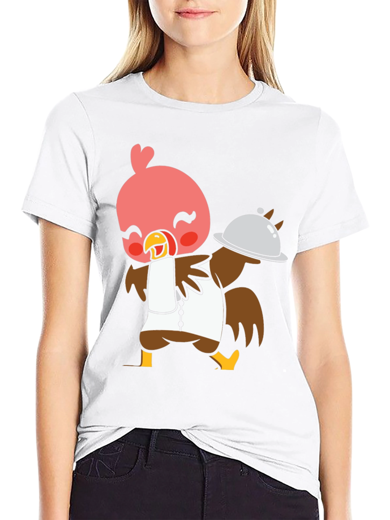 Chef Turkey T-Shirt - Cute Cartoon Bird Design