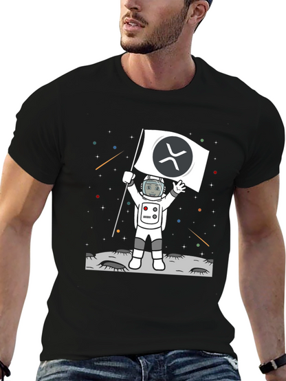 Ripple XRP Crypto Astronaut T-Shirt - To the Moon!