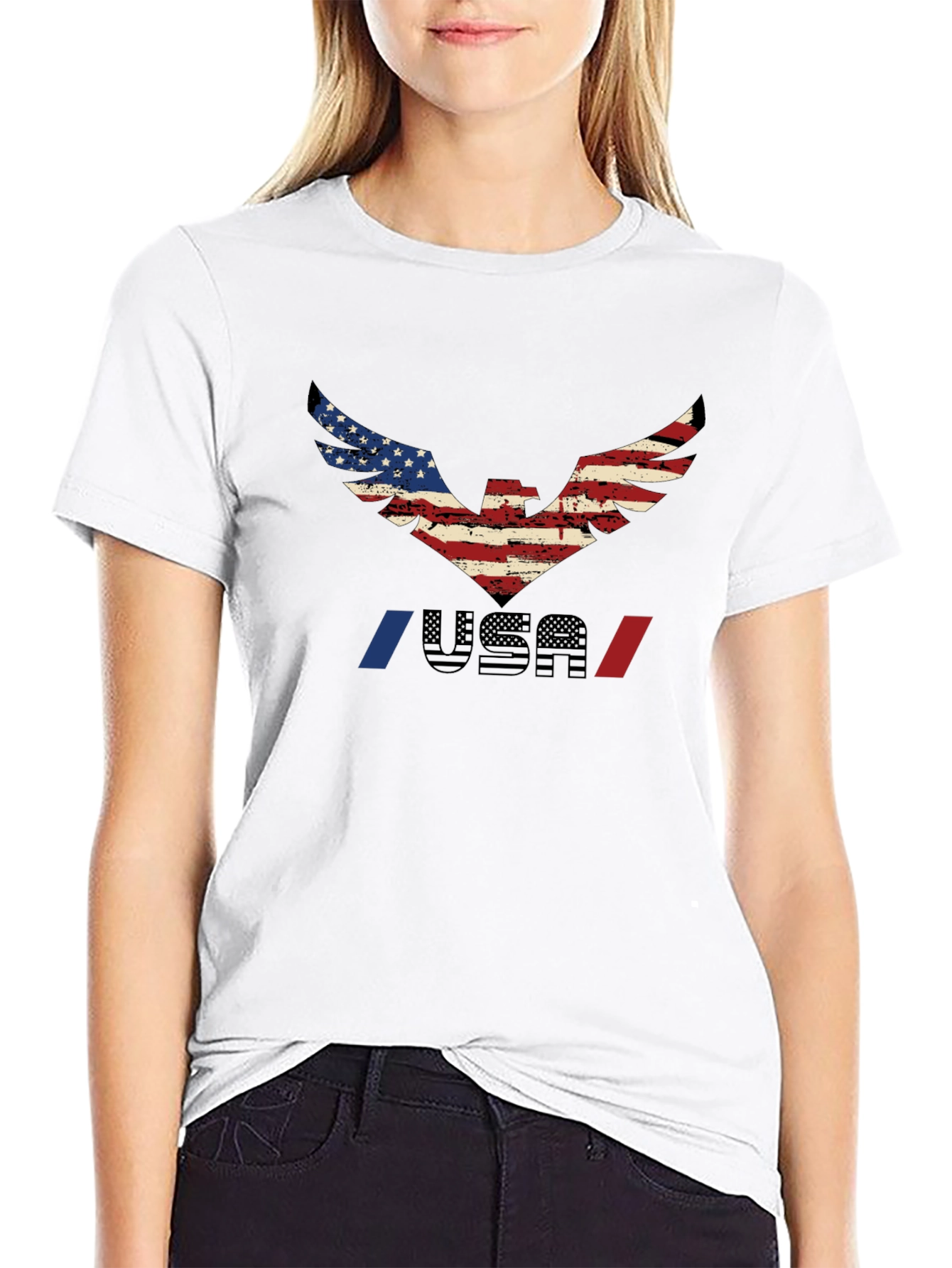 USA Eagle Graphic T-Shirt - Patriotic Pride