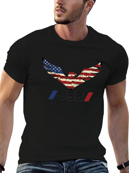 USA Eagle Graphic T-Shirt - Patriotic Pride