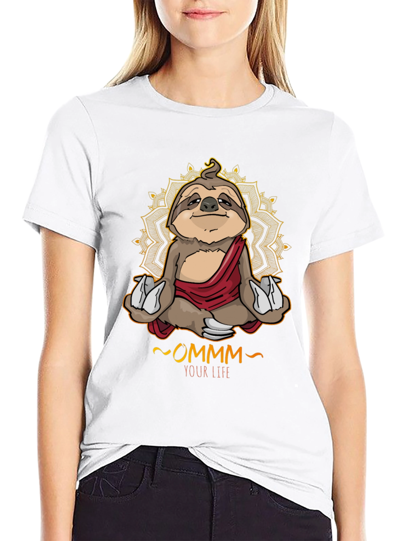 Meditating Sloth T-Shirt - OMMM Your Life Tee