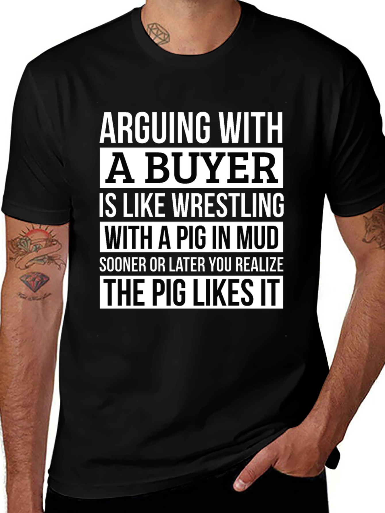 Arguing with a Buyer Funny Novelty T-Shirt
