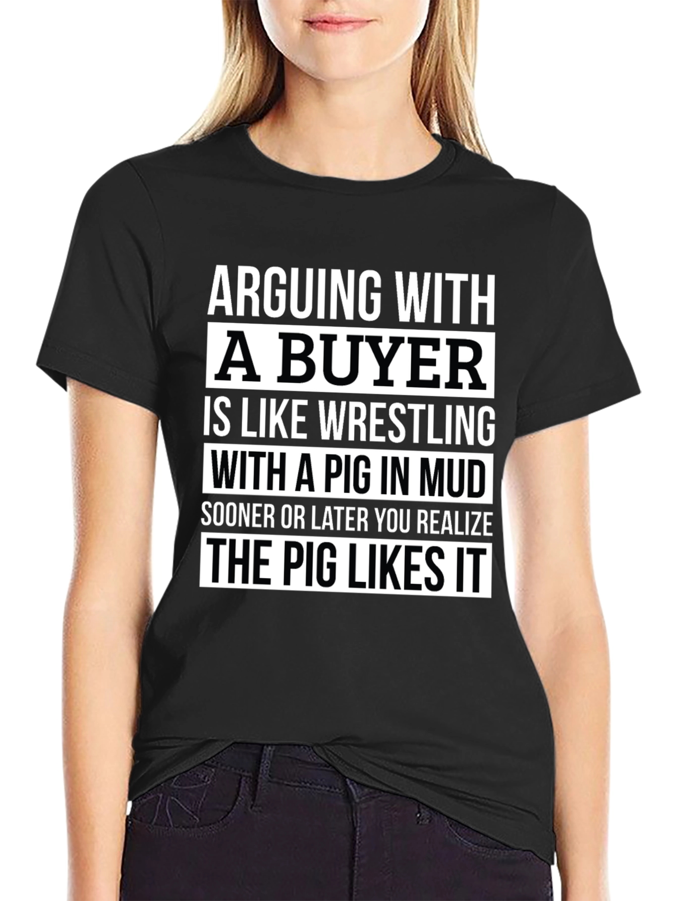 Arguing with a Buyer Funny Novelty T-Shirt