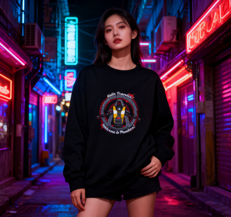 Hello Traveler! Welcome to Pandemonium' Mechanical Graphic Crewneck