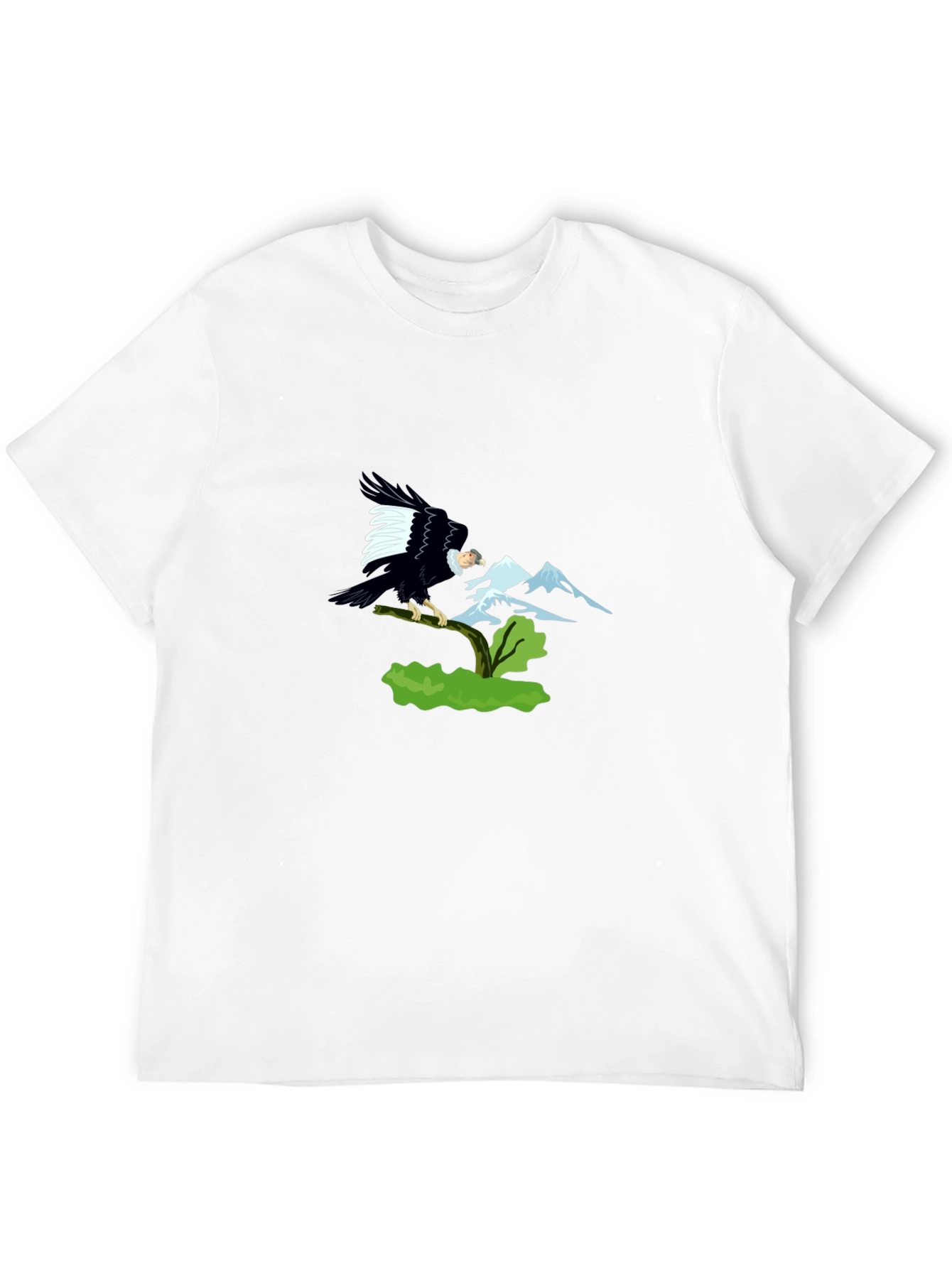 Eagle Mountain Graphic Tee - Black Cotton T-Shirt