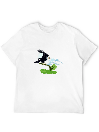 Eagle Mountain Graphic Tee - Black Cotton T-Shirt