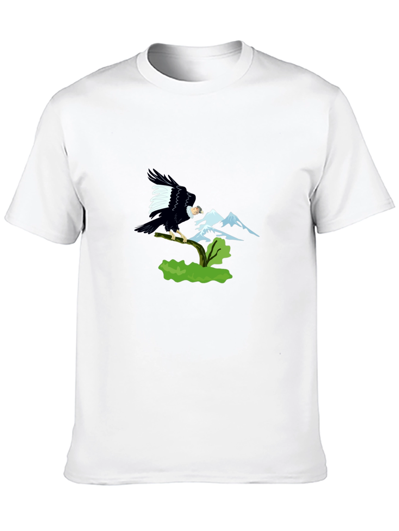 Eagle Mountain Graphic Tee - Black Cotton T-Shirt