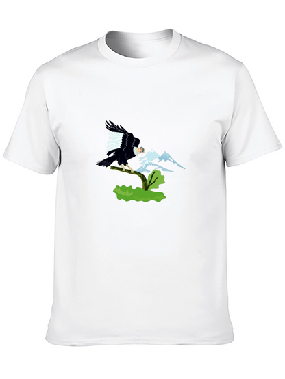 Eagle Mountain Graphic Tee - Black Cotton T-Shirt