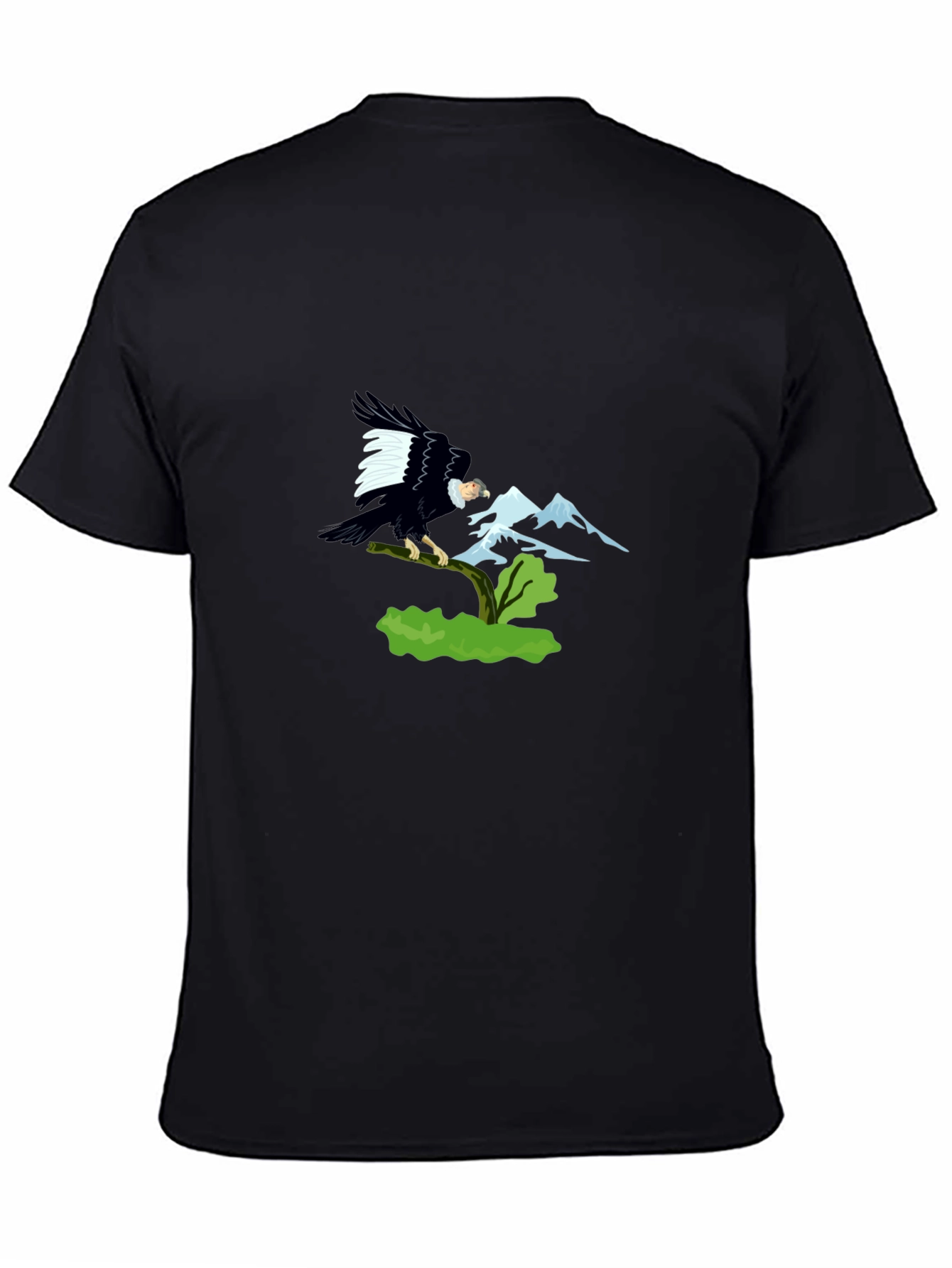 Eagle Mountain Graphic Tee - Black Cotton T-Shirt