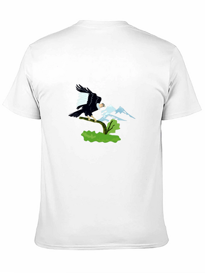Eagle Mountain Graphic Tee - Black Cotton T-Shirt