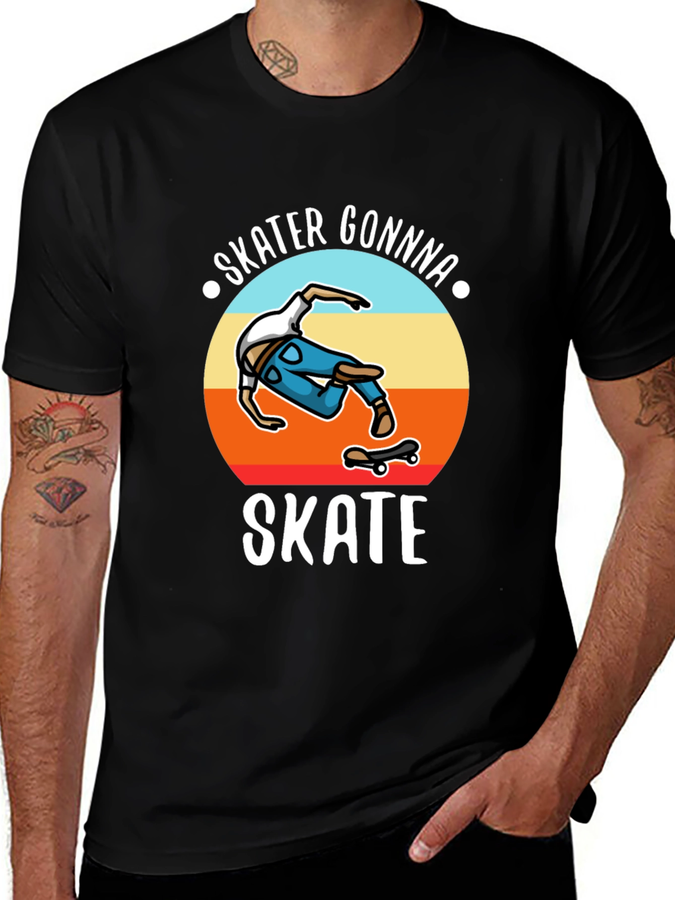 Skater Gonna Skate Graphic T-Shirt Black