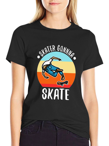 Skater Gonna Skate Graphic T-Shirt Black