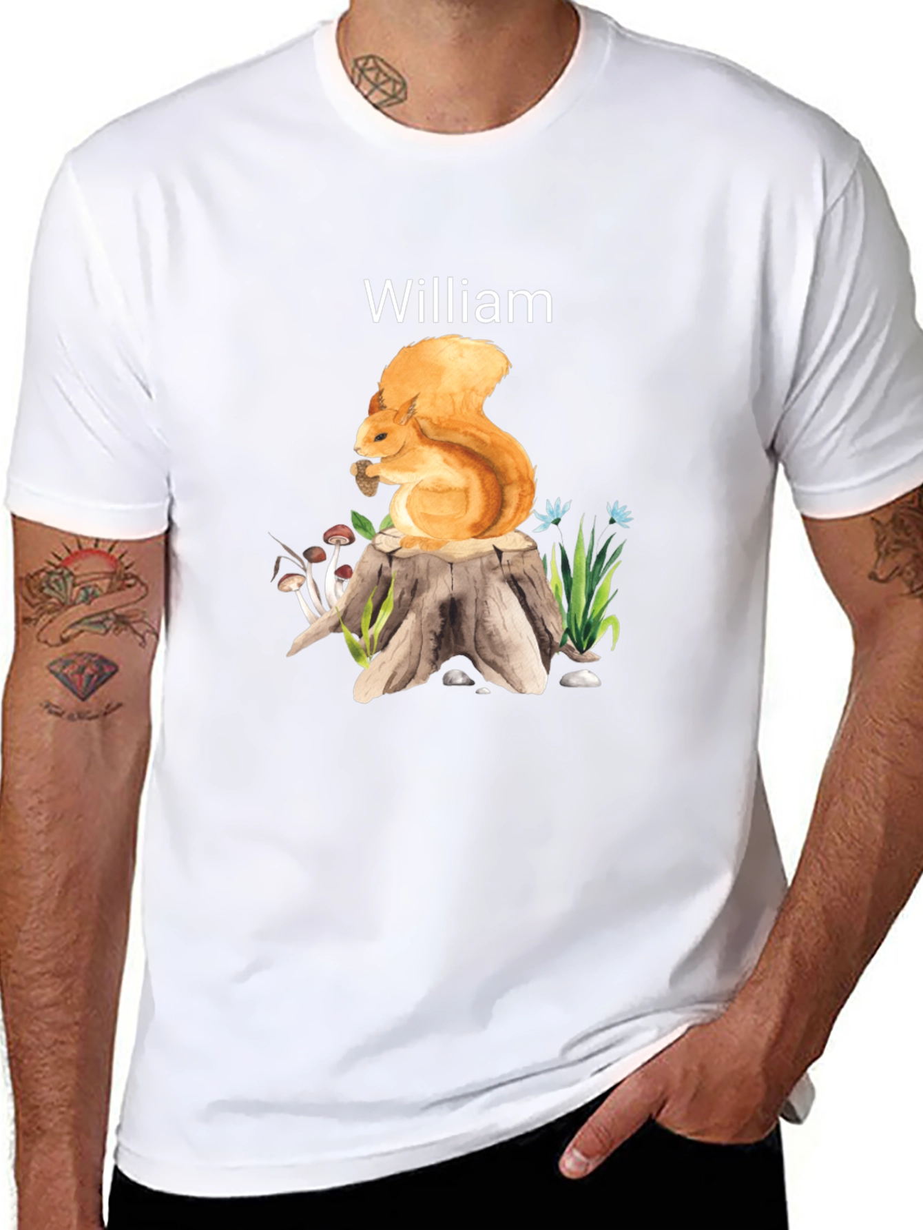 Whimsical Squirrel Personalized T-Shirt
