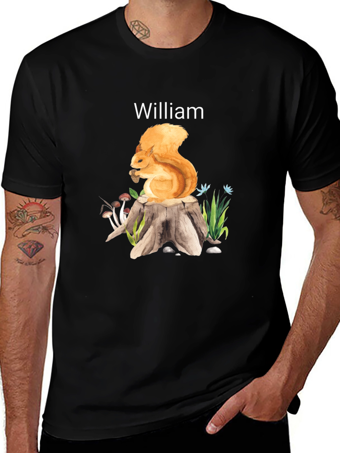 Whimsical Squirrel Personalized T-Shirt