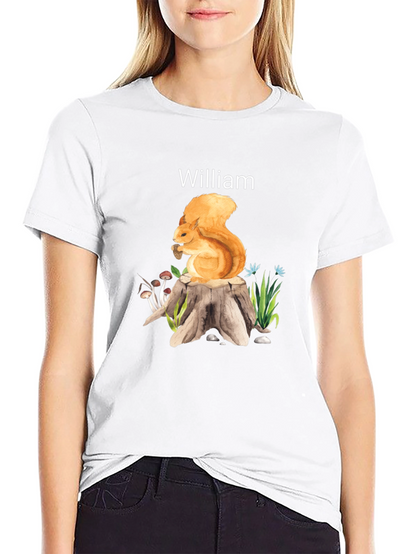 Whimsical Squirrel Personalized T-Shirt