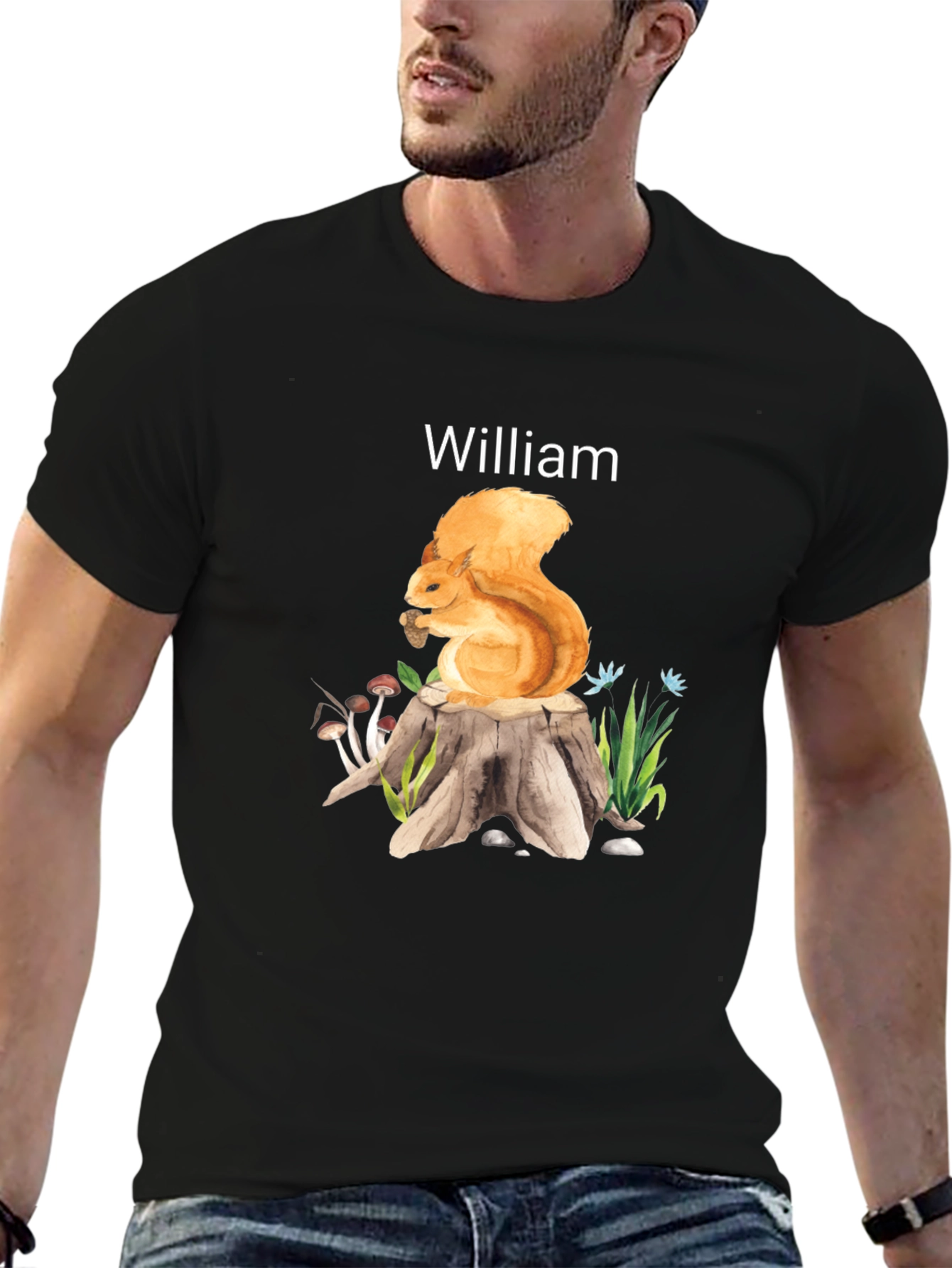 Whimsical Squirrel Personalized T-Shirt