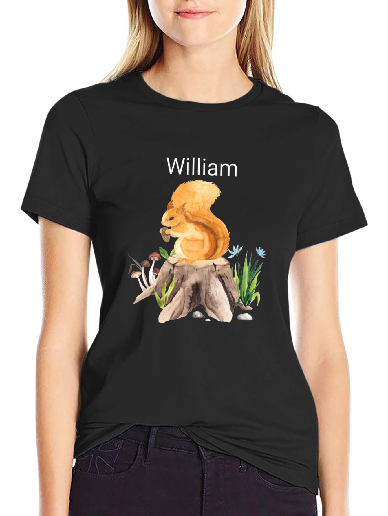 Whimsical Squirrel Personalized T-Shirt