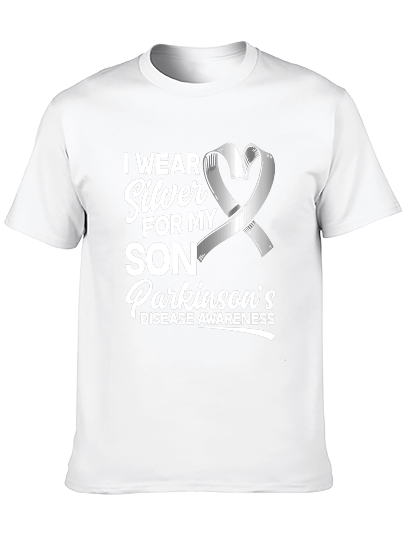Parkinsons Awareness T-Shirt - Silver Ribbon