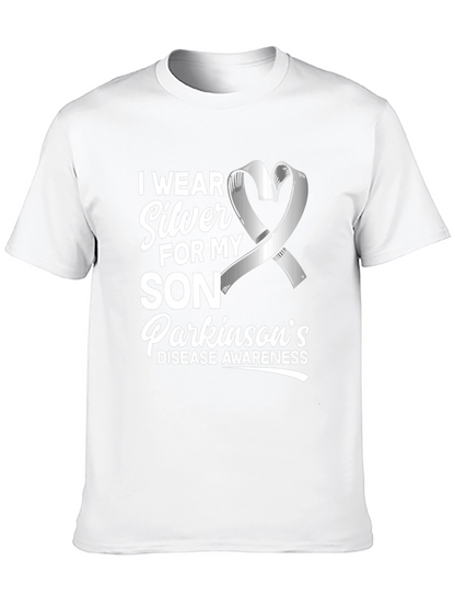 Parkinsons Awareness T-Shirt - Silver Ribbon