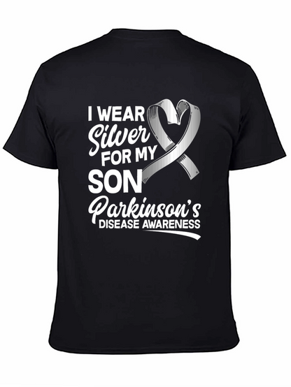 Parkinsons Awareness T-Shirt - Silver Ribbon